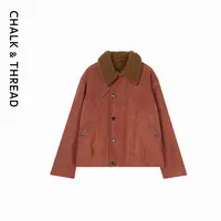 CHALK&THREAD蜡质涂层绒底外套