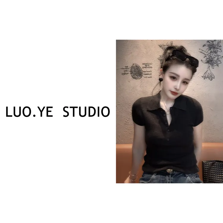 罗爷 · 【暖珀】欧货翻领细羊毛上衣欧货短袖显瘦百搭休闲欧货