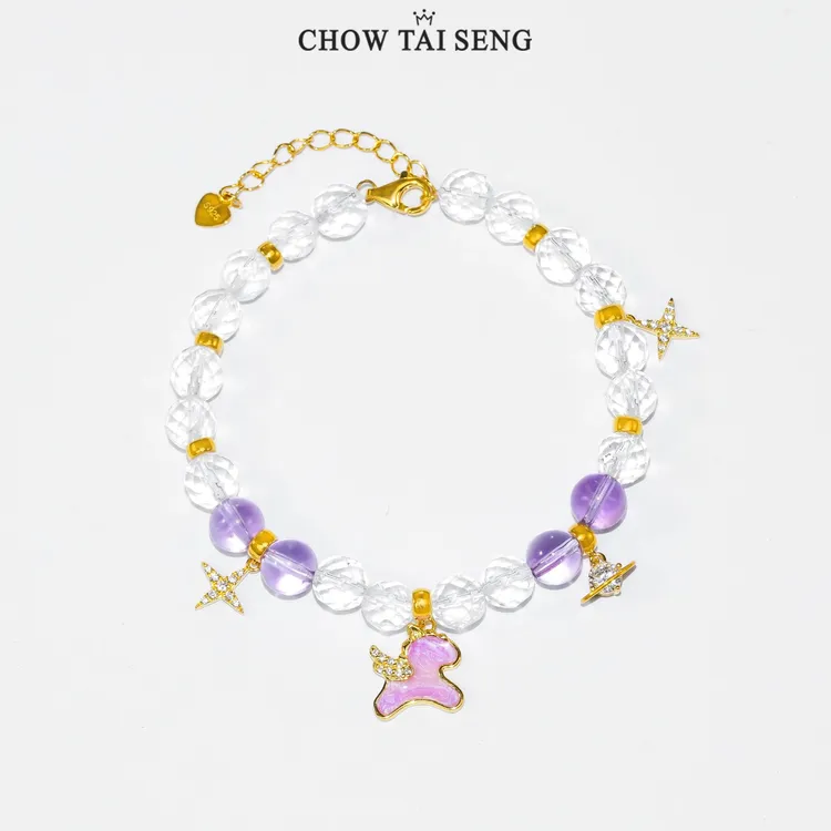 【周大生】梦幻星辰水晶手链独角兽百搭送女友小众礼物 S0WA00412CH