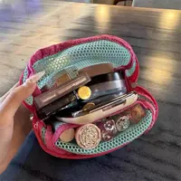 【多巴胺收纳包】多用途便携超轻网格韩版彩色网纱豆腐包收纳小包包