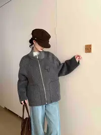 杨杨 8685小众设计感口袋拉链外套