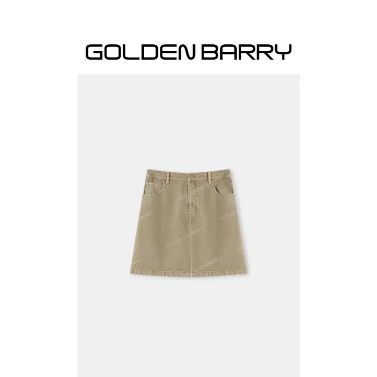 GOLDENBARRY简约气质怀旧风牛仔短裙GB060811004