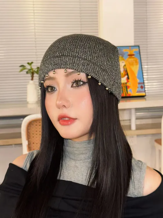 【新疆包邮】ins帽子包头帽加厚显脸小毛线帽百搭韩版秋冬时尚