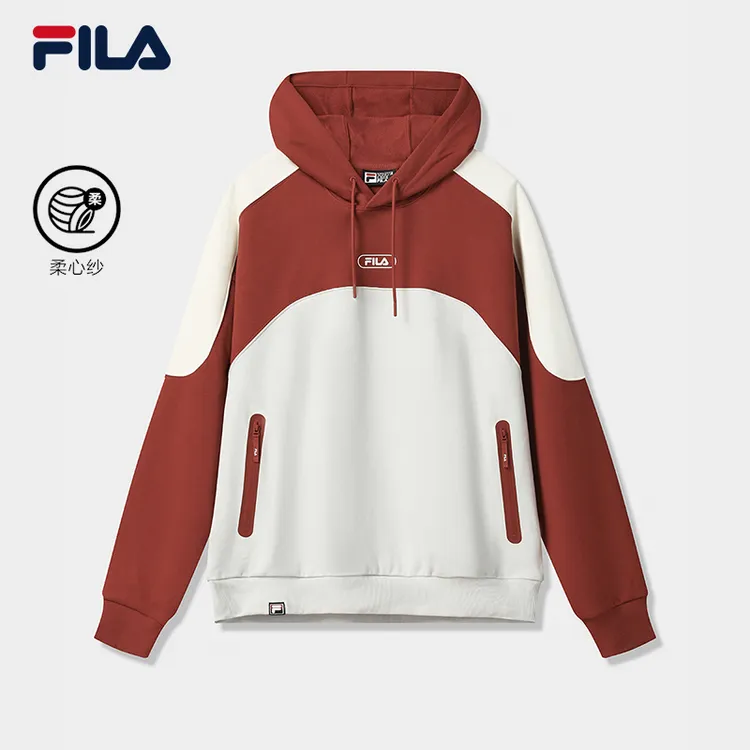 斐乐男子连帽卫衣2025冬季新款休闲拼色针织长袖上衣F11M549211F