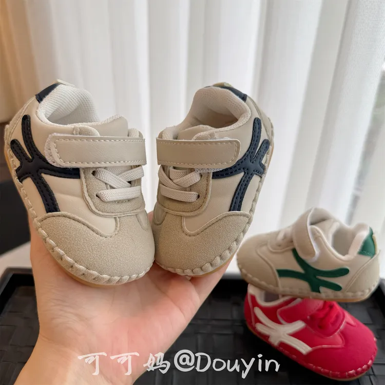 新款婴儿鞋子3-6-12月春秋0-1岁男女宝宝休闲百搭软底防掉学步鞋