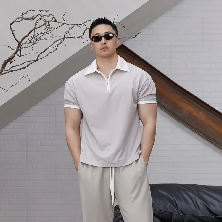 Basic Unit 基本单元 夏季新款翻领POLO衫男款运动T恤短袖