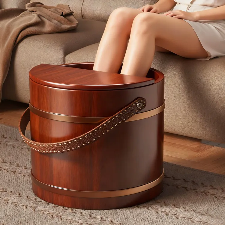 手提泡脚桶木质泡脚木桶中老年冬天家用泡脚盆足浴盆洗脚盆洗脚桶