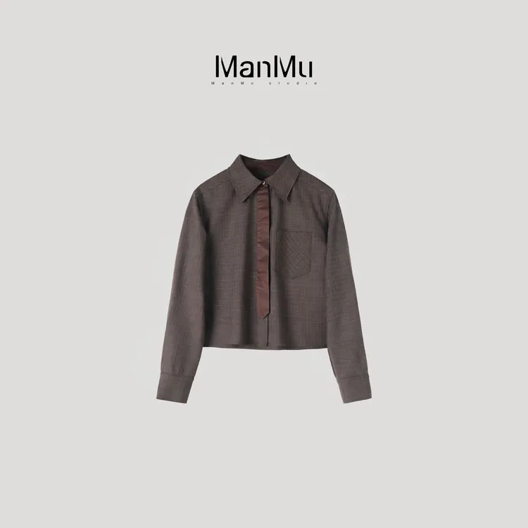 满目ManMu 【张琪专属】高级定制秋冬时尚百搭衬衣350769