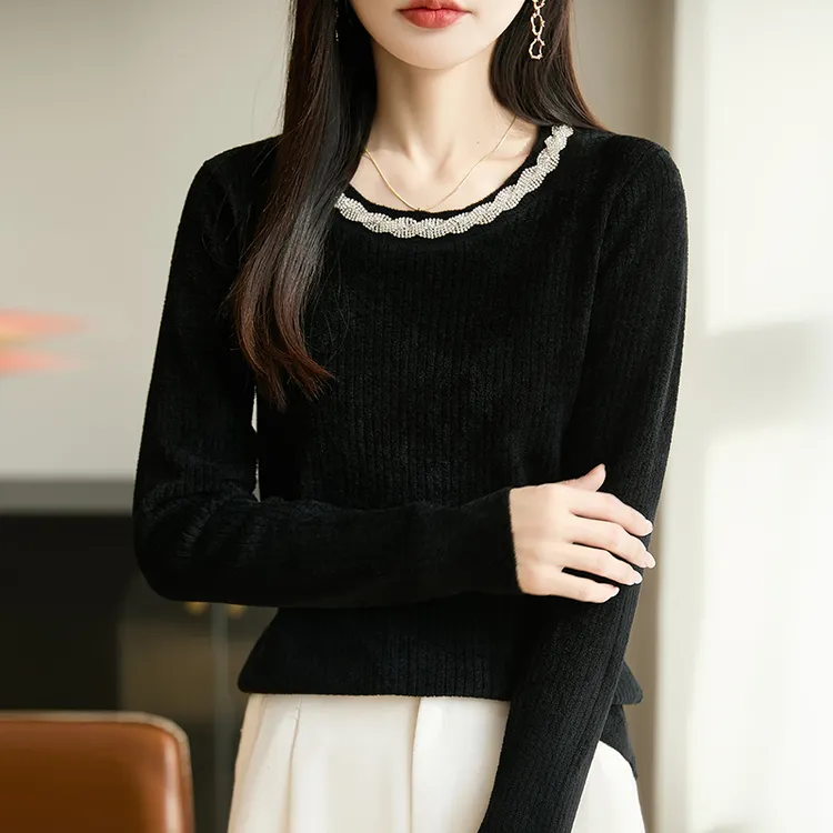 天鹅绒打底衫新款气质轻奢女装打底衫2025年新款冬装低领上衣内搭