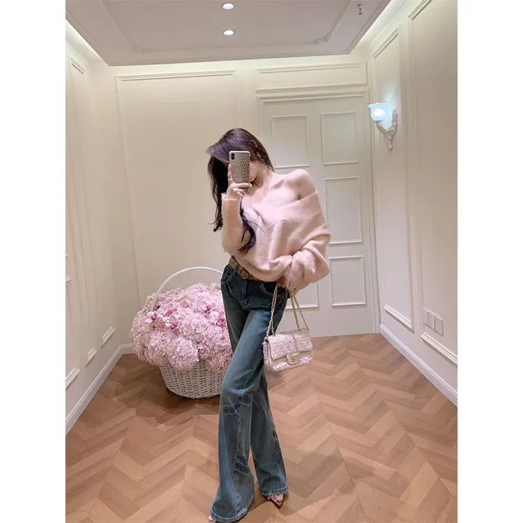 2025秋季小众设计感简约风修身显瘦百搭上衣穿搭休闲直筒长裤套装