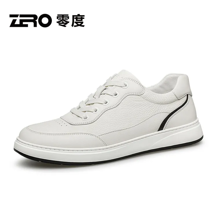 ZRO零度软面皮透气时尚休闲鞋男白低帮鞋韩版潮流休闲百搭51373