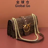 全球仓Global Go 斜挎包2025新款今年流行小众轻奢真皮链条小方包