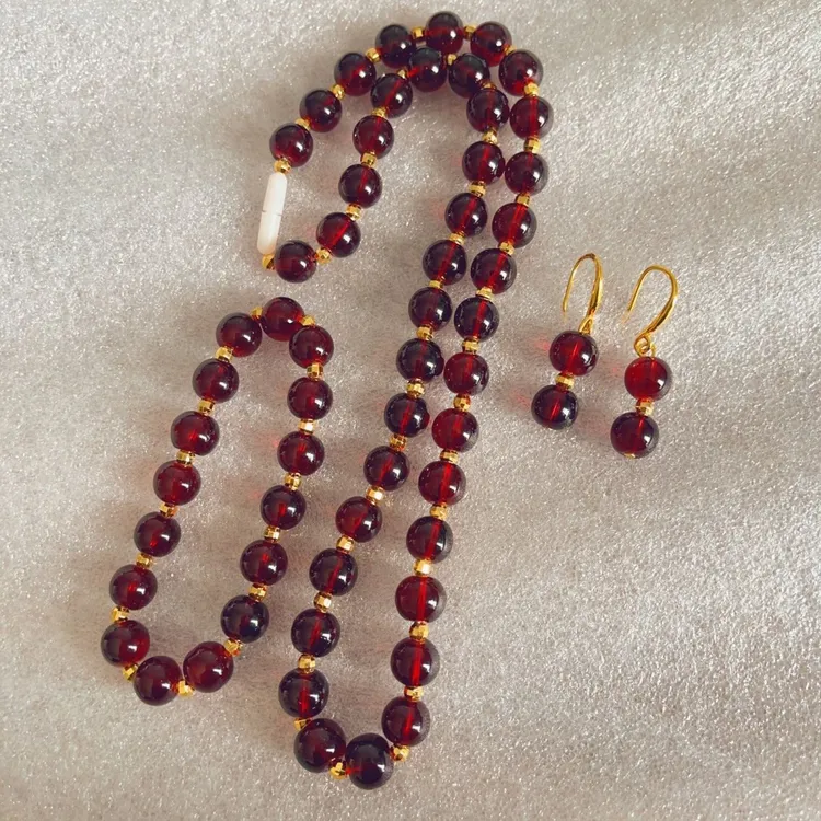 非金属仿水晶项链 非金属复古风民族风项链