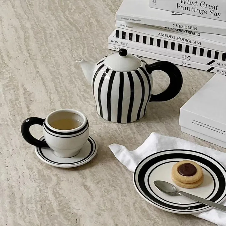 高级感复古手工茶具套装家用陶瓷冷水壶客厅待客杯子花茶壶带滤网