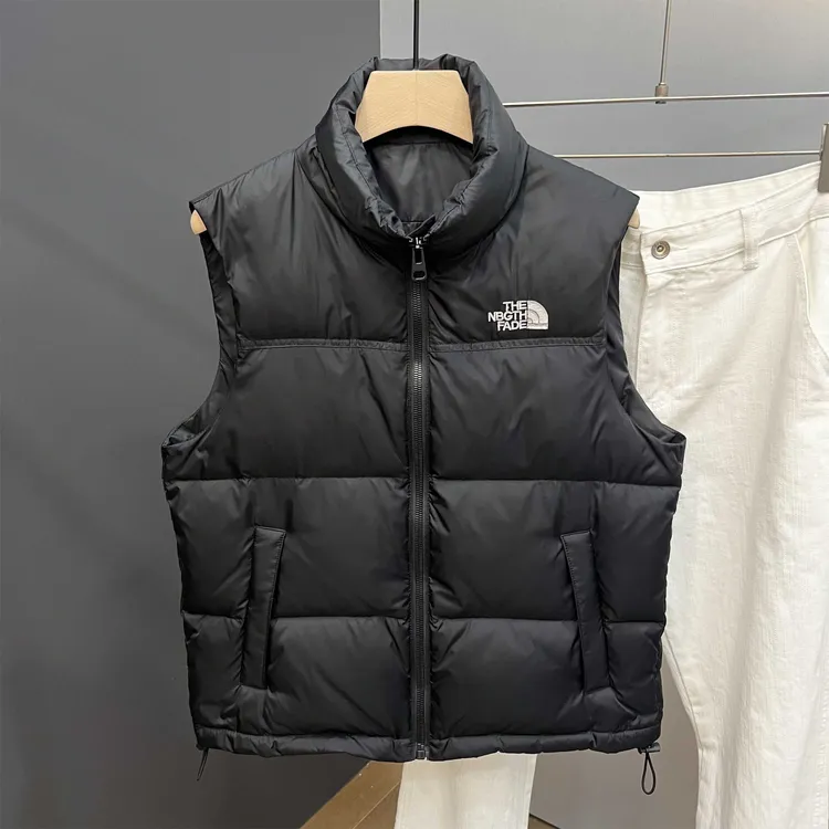 2025冬季新款男士外套潮牌白鸭绒马甲保暖羽绒服刺绣休闲坎肩背心