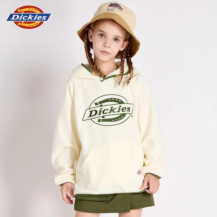 Dickies儿童新款秋冬季加厚加绒摇粒绒连帽卫衣长袖244K30LSD113