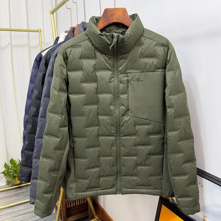 内外双穿羽绒服男秋冬轻薄立领保暖运动风徒步登山夹克羽绒衣外套