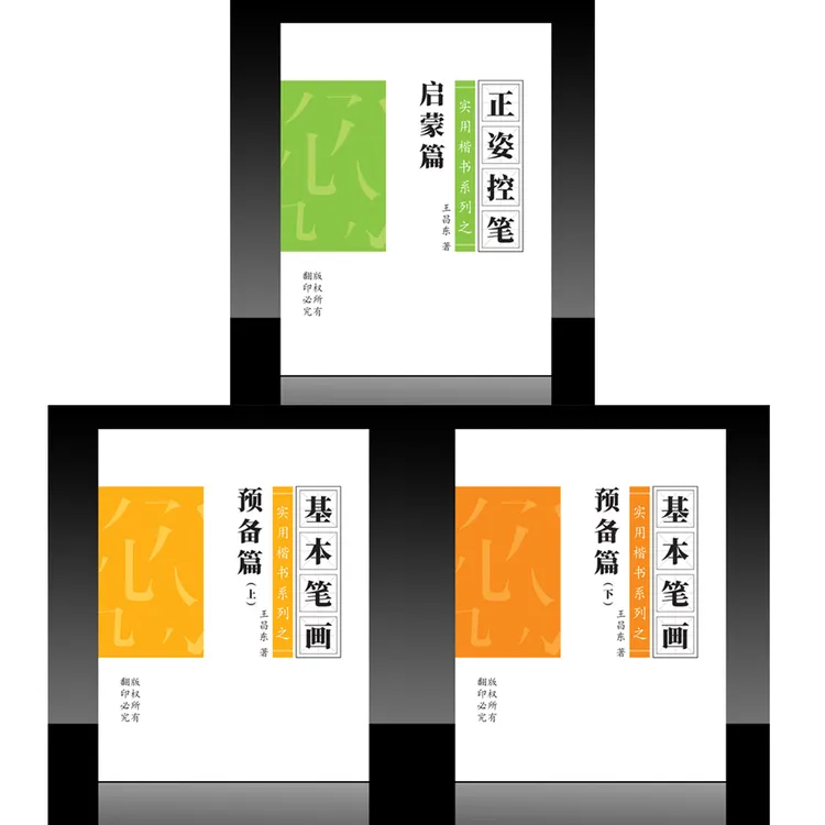 硬笔实用快写正姿控笔节奏练习册+基本笔画上下册实用书写字帖