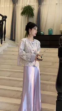 克罗地亚~月笼纱高品质新中式包边国风外套2025061