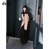 【刘浩存同款】dzzit地素针织衫25冬连帽绵羊毛上衣女3J4E4239W