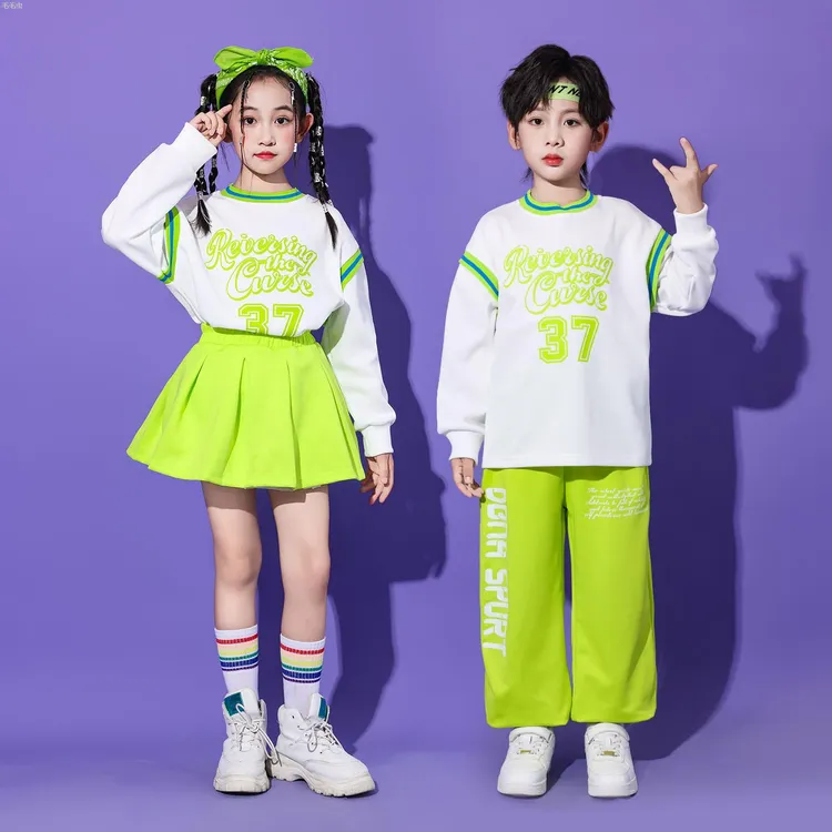 运动会开幕式服装小学生长袖班服儿童啦啦队演出服幼儿园舞蹈表演