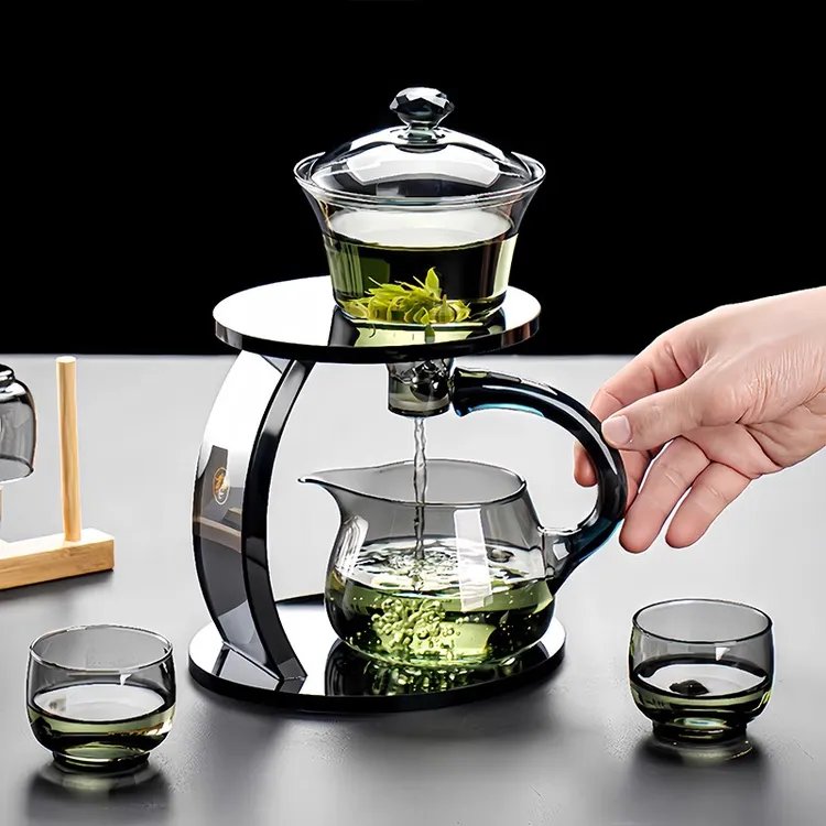 家用高档磁吸泡茶壶功夫懒人泡茶神器耐热玻璃茶壶泡茶专用