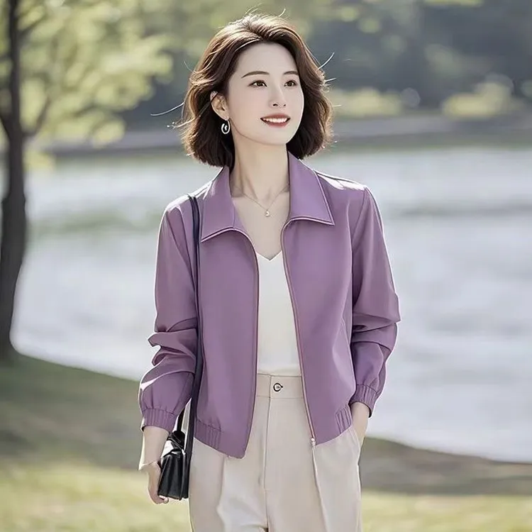 2025时尚新款流行女装休闲高级洋气显气质小个子短款夹克外套上衣