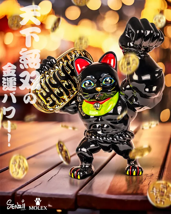 SENZII千記商行x财神院子猫力士(金运版)招财潮玩手办家居