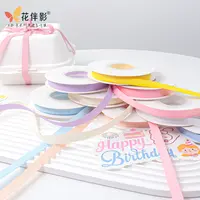 花伴影韩国双面削光丝带鲜花蛋糕丝带蝴蝶结材料包装礼盒