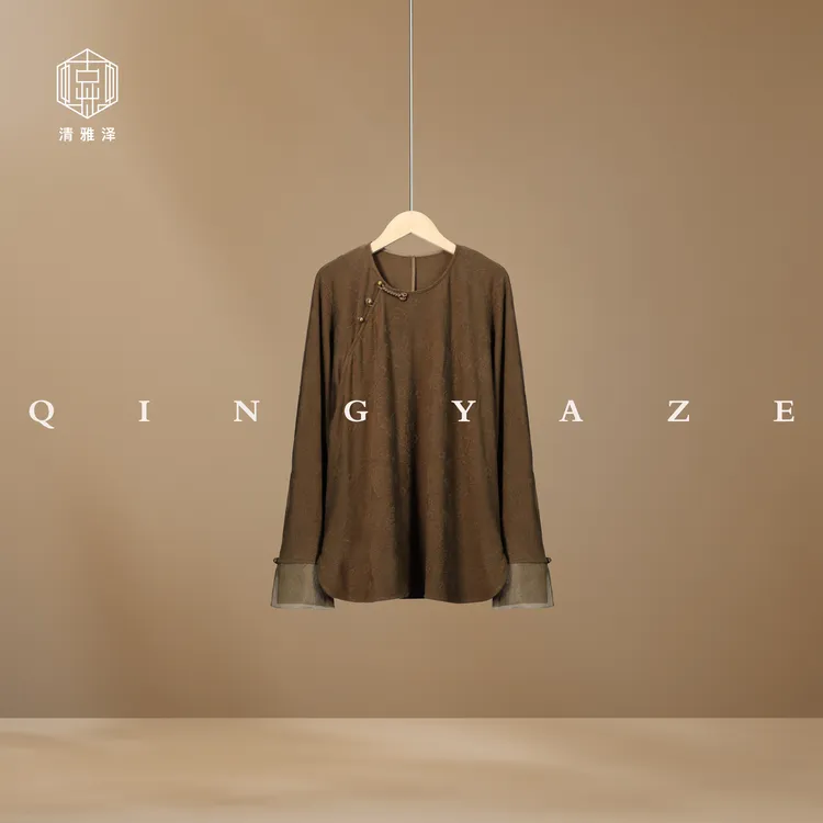 若隐！浮雕提花新中式衬衣！GZ5423