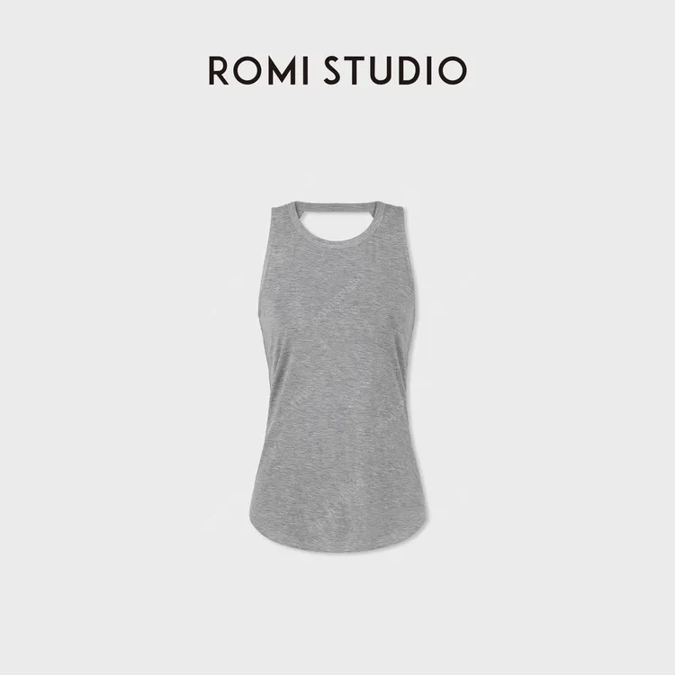 ROMI STUDIO“私藏款”云朵感软糯亲肤后背大U领弹力背心RWDSSD1599