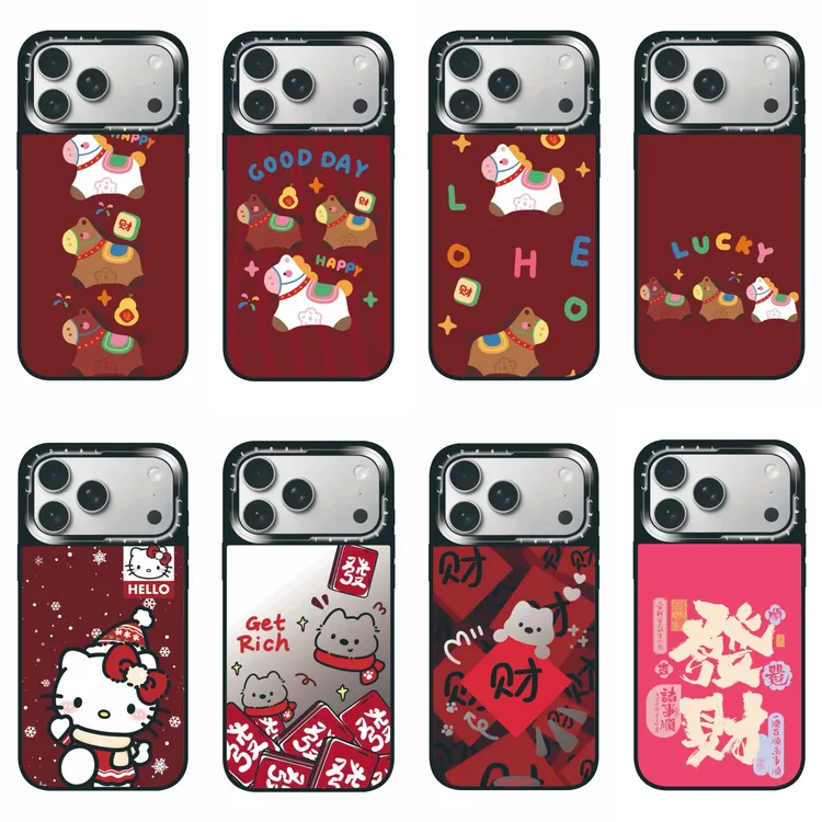 韩系新款镜面ins手机壳系列适用苹果16promax-12潮牌手机壳