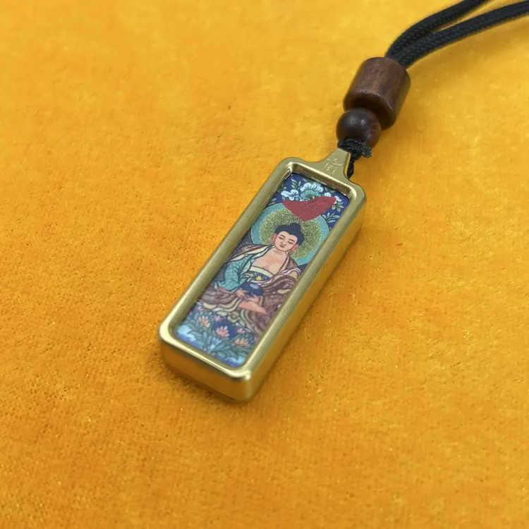 钛钢吊坠 十二生肖藏式八大守护唐卡项链民族风吊坠