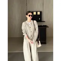 爱唯依（F）-针织开衫！宽松圆领小扣子针织（UMA90511#）UMA