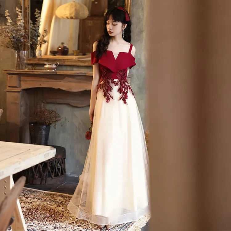 敬酒服新娘2025新款春季大码平时可穿订婚结婚回门宴会晚礼服裙女