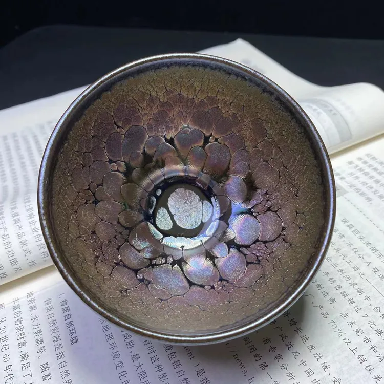 龙葵钵钵器型建窑建盏天目盏陶瓷主人杯茶杯纯手工品茗杯茶盏茶具