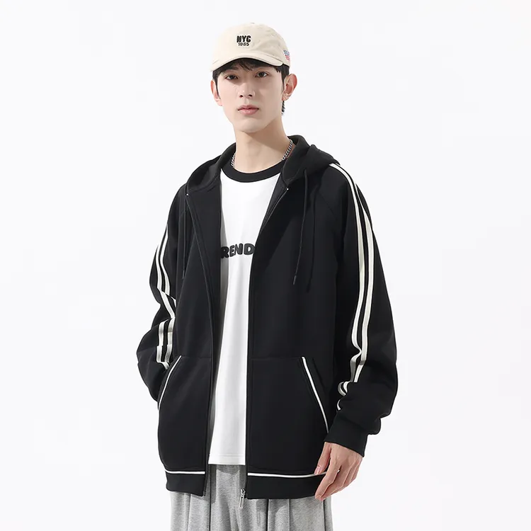 稻草人秋冬季新款男士情侣卫衣时尚上衣开衫潮牌百搭休闲连帽宽松