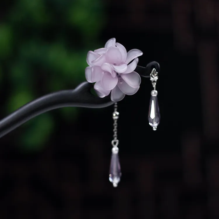 手工百搭黑檀木复古盘发簪步摇古典日常旗袍头饰发饰超仙古风发簪