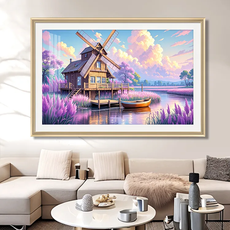 芊虹秀【原创】十字绣新款2025年高级客厅卧室风景手工刺绣风车小筑