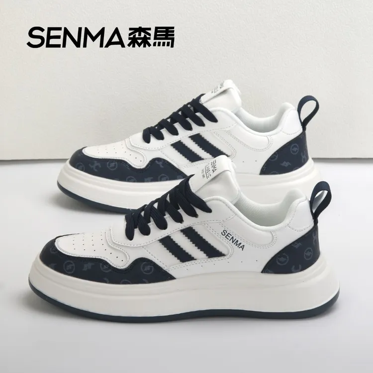 SENMA/森马男鞋厚底板鞋秋季新款百搭休闲运动鞋透气增高时尚舒适