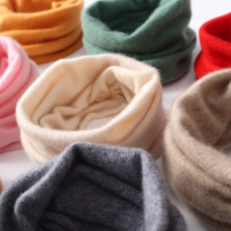 冬季专注山羊绒儿童围脖女冬护颈保暖婴儿宝宝捂蜜罐小熊挂件