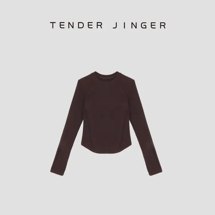 Tender Jinger【Bi入】纯色修身显瘦打底上衣T53LFK41403