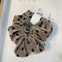 咖色绒面波点发圈MH103 MH