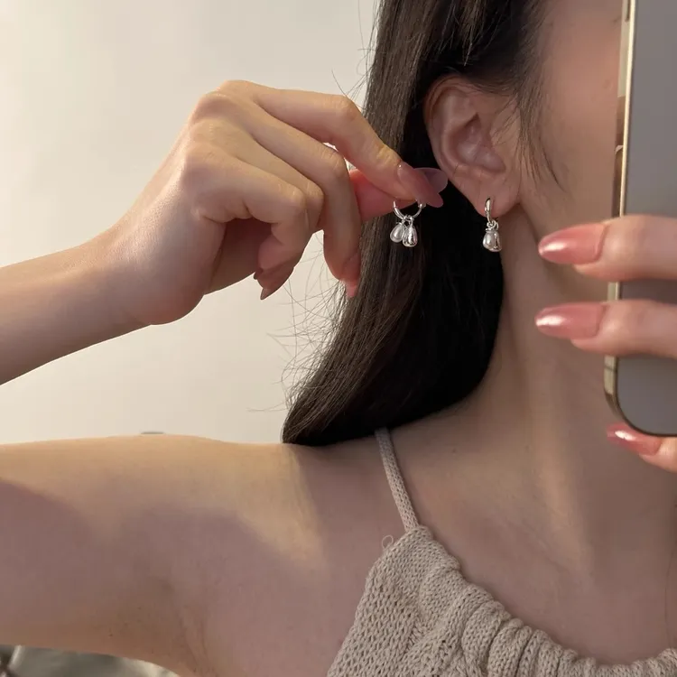 小众设计感水滴仿珍珠耳钉女轻奢优雅时尚气质百搭耳环耳饰潮1521