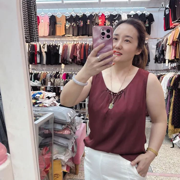夏季大码洋气钉珠吊带背心女士纯色无袖女内搭外穿百搭上衣