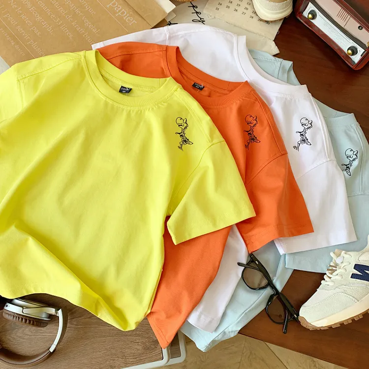 男童圆领短袖T恤夏季新款儿童休闲印花上衣男孩百搭童装半袖