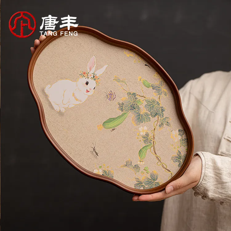 唐丰2025新款女士泡茶专用茶托盘家用小型干泡茶台办公一人饮茶盘