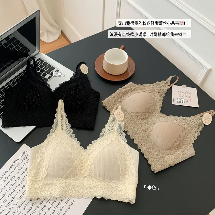 【法式丝绒蕾丝美背】性感深V美胸无痕聚拢舒适内衣文胸-5807