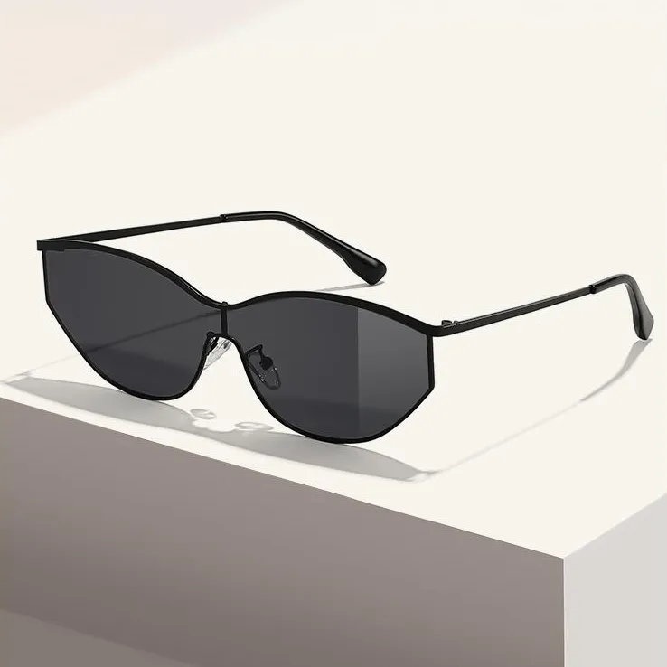 新款Y2K未来科技感防护无框猫眼时尚女款太阳镜防紫外线潮流个性商品图