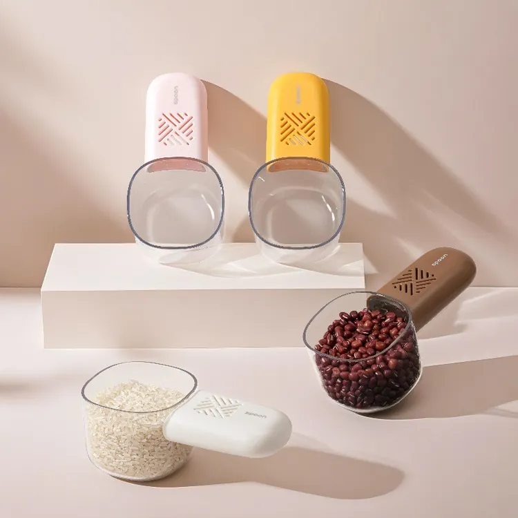 自主设计 PET米粮勺量勺杂粮勺 防潮防虫带刻度舀米勺子二合一